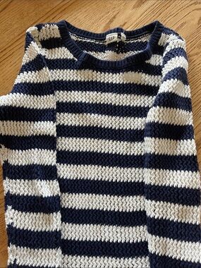 GAP Navy & White Striped Scoop Neck Sweater